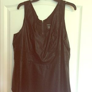 Torrid black pleather peplum top!